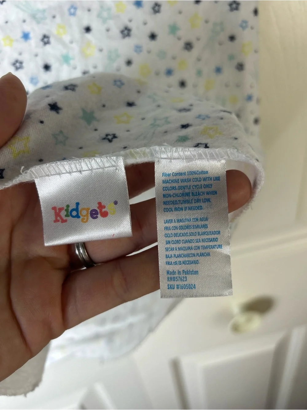 Kidgets Blue White Stars Baby Receiving Blanket Flannel Yellow Polka Dots Thin
